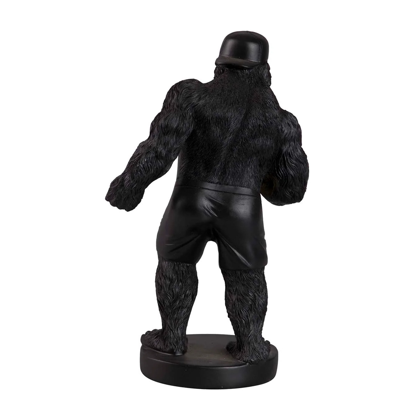 Figura Kingkong Pesas Resina Negra 18x15x30 Cm