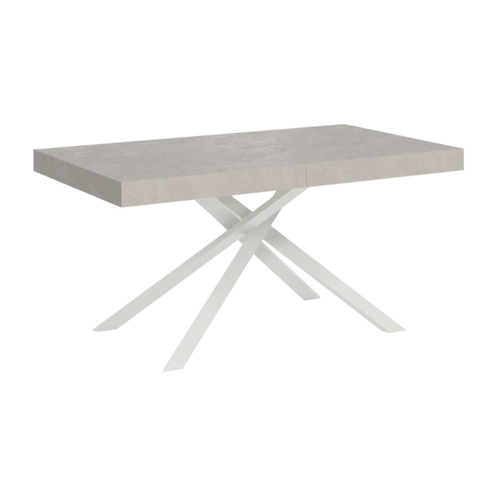 Tavolo allungabile 80x160/244 cm Karida Cashmere gambe bianche