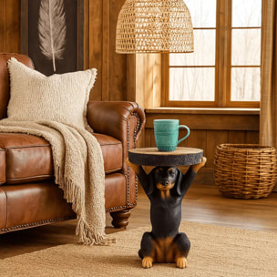 Table d'appoint Animal teckel noir Kare Design