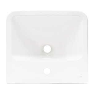 VitrA Integra lavabo suspendu 50 × 43 cm avec trou pour robinetterie au milieu, blanc003-0001)