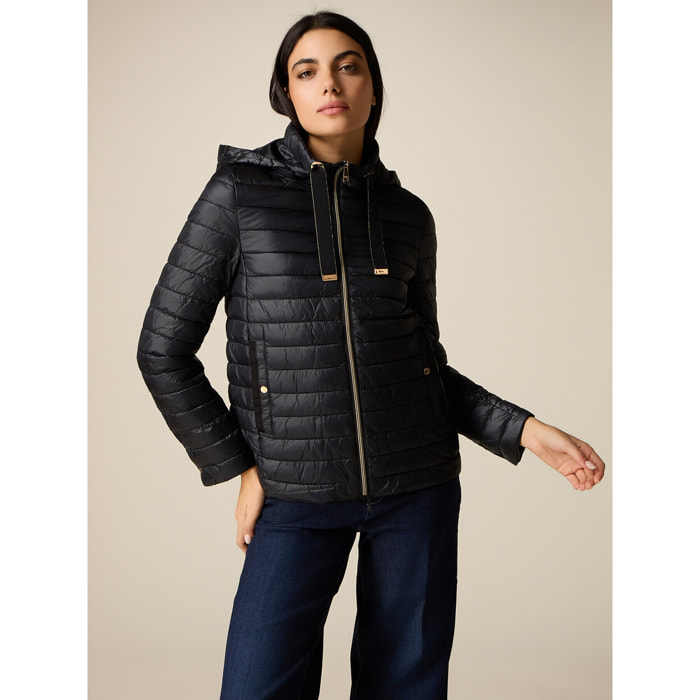 Oltre - Piumino lightweight con cappuccio - Nero