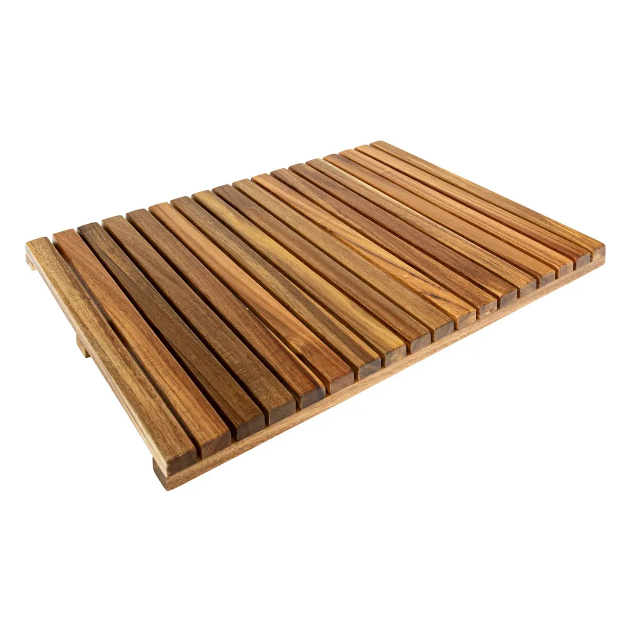 Tapis de bain caillebotis "Blackacia" 53x36cm en acacia