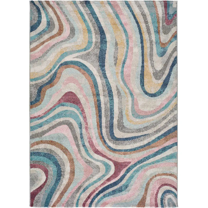 PARMA Alfombra abstracta de pelo corto multicolor, varias medidas disponibles