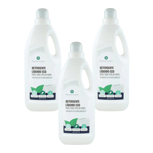 Pack 3xDetergente Líquido Ropa ECO Sín Perfume  Planeta Huerto 1,5 Litros