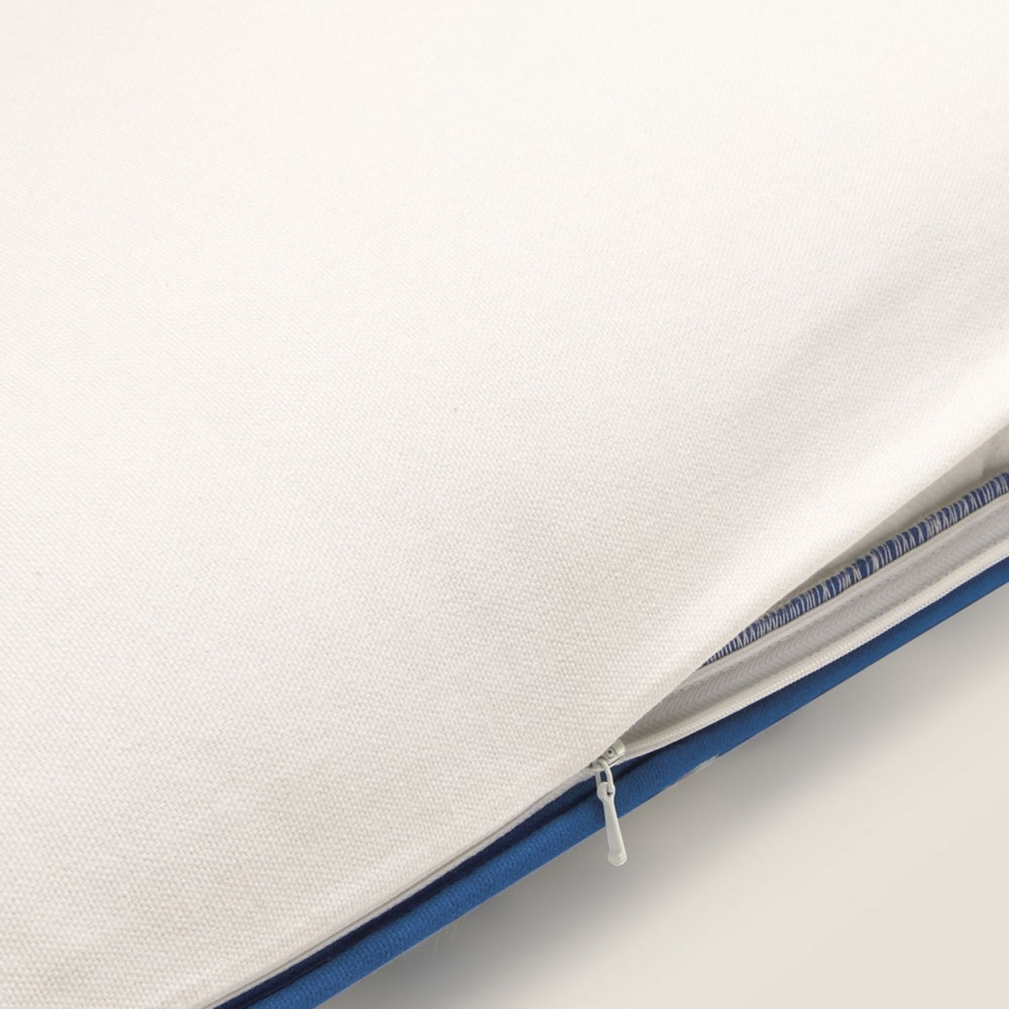 Funda de cojín algodón bordado vegetal Feli color azul Algodón