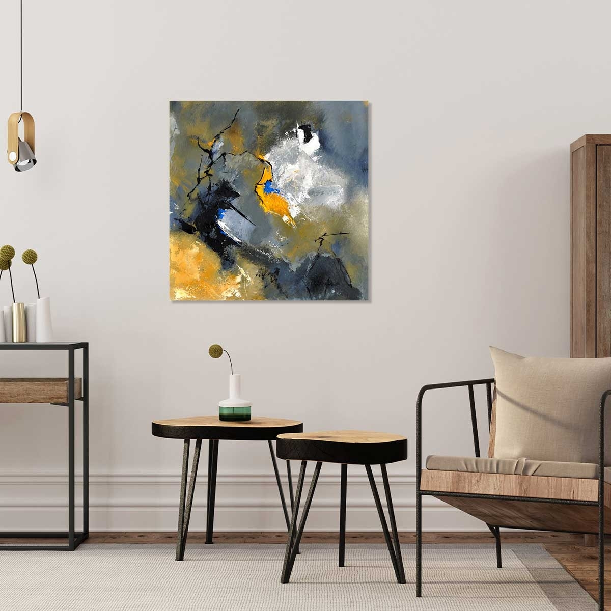 Tableau art abstrait nuances de gris Tableau plexiglas