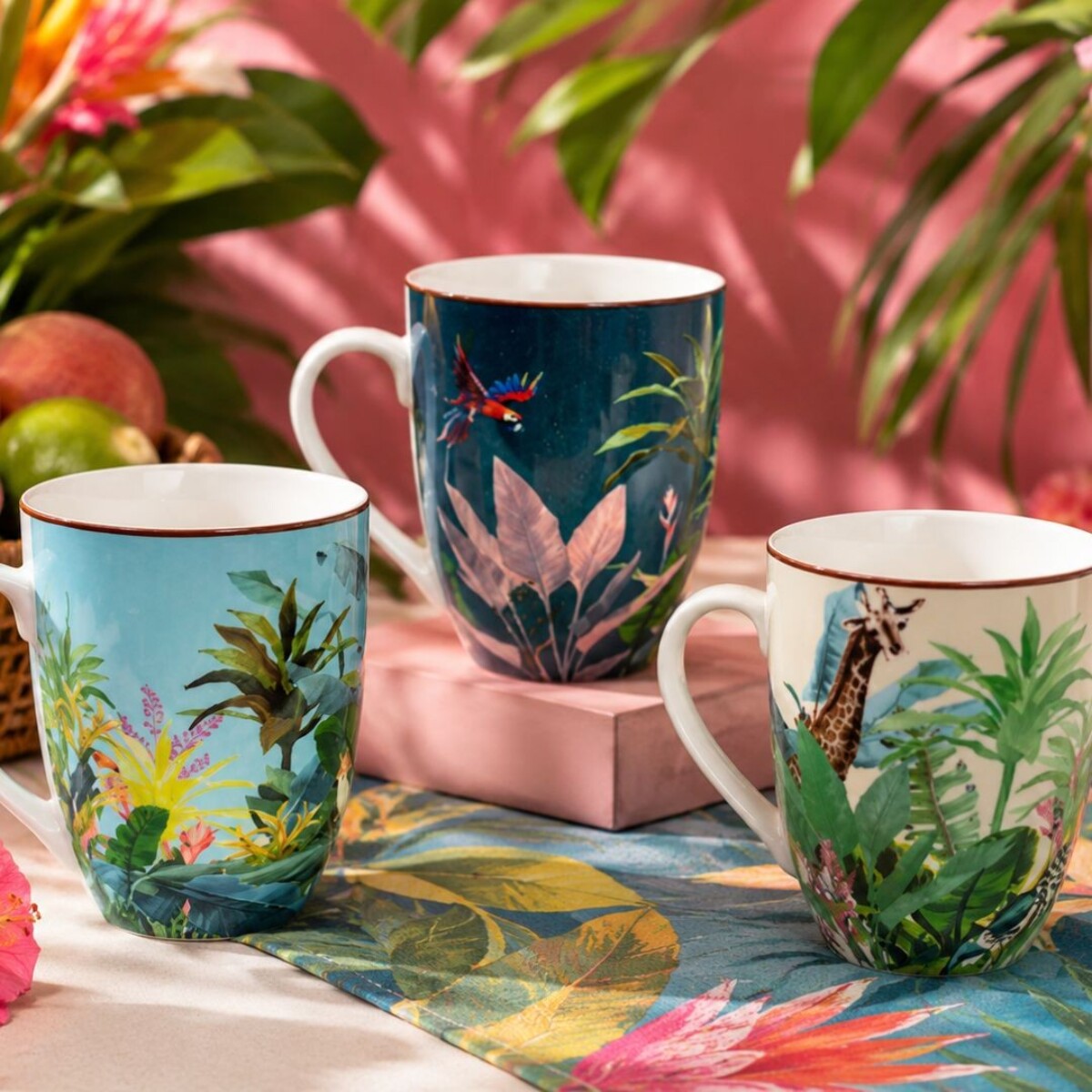 Lot de 6 mugs, BORNEO