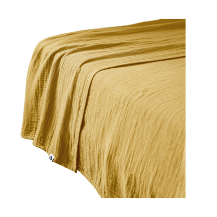 Drap plat en gaze de coton 240 x 300 cm - GAIA