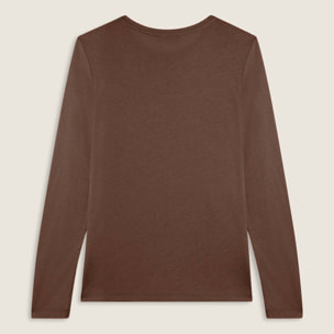 T-shirt donna lunga con spacchi e grafica brillante