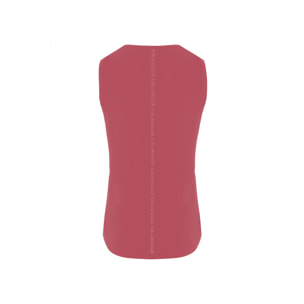 T-SHIRT DA CORSA A MANICHE SOTTILI DA DONNA BLUEBALL ROSA CON LOGO BIANCO