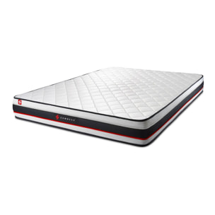 Matelas Mousse haute densitée avec micro-cellules d'air - Confort très ferme et accueil tonique - 19 d'épaisseur, 1 zone de confort - Moins d'enfoncement plus de liberté - 2 places