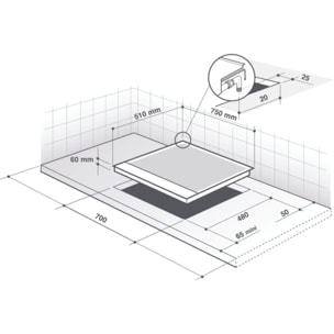 Plaque gaz DE DIETRICH DPG4750B