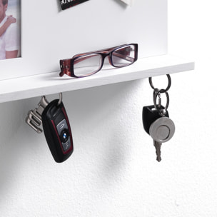 Panneau décoratif Tomasucci REMINDER, en MDF et bois, blanc, 39,5 × 7 × 27 cm