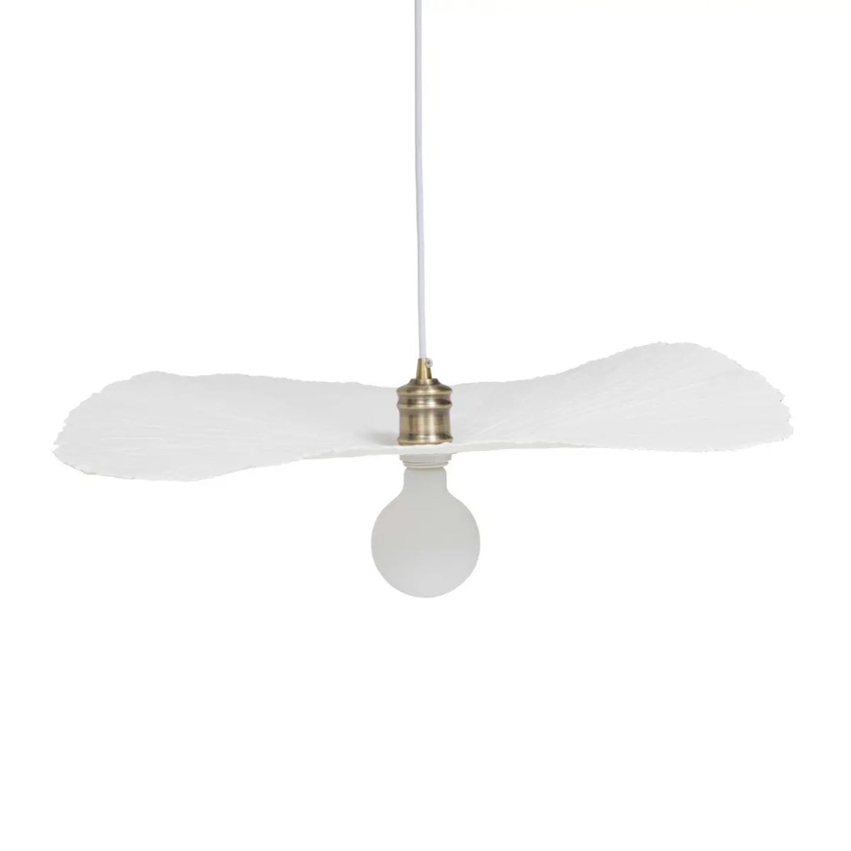 Suspension en papier maché "Tehani" blanc D57cm