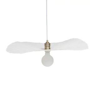 Suspension en papier maché "Tehani" blanc D57cm