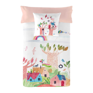 Naturals - Funda Nórdica Estampada - Infantil - Cierre Solapa - 100% Algodón - Incluye 1 Funda de Almohada - Dorothy