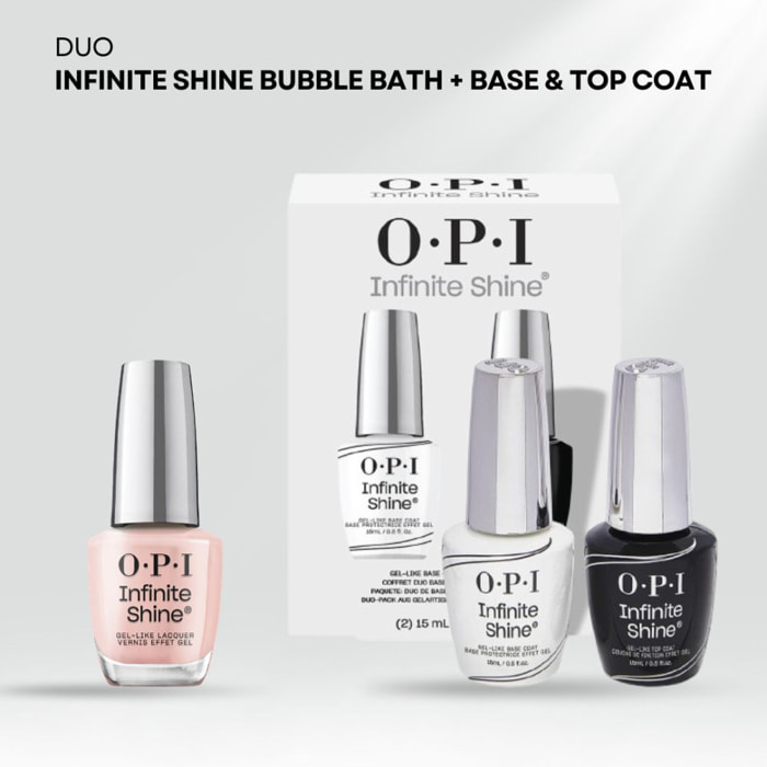 Duo Infinite Shine - Base et Top Coat Duo Pack - 30ml Infinite Shine - Bubble Bath - 15ml