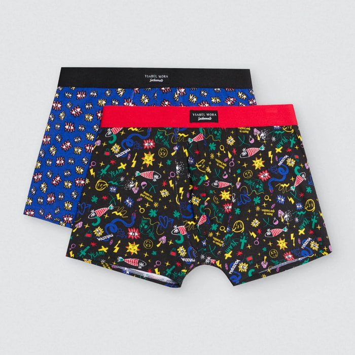 Confezione da 2 boxer stampati Sockarrats