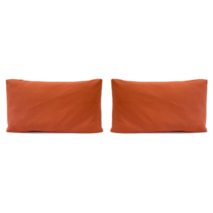 2 taies d'oreiller en lin/coton organic UNI - epice