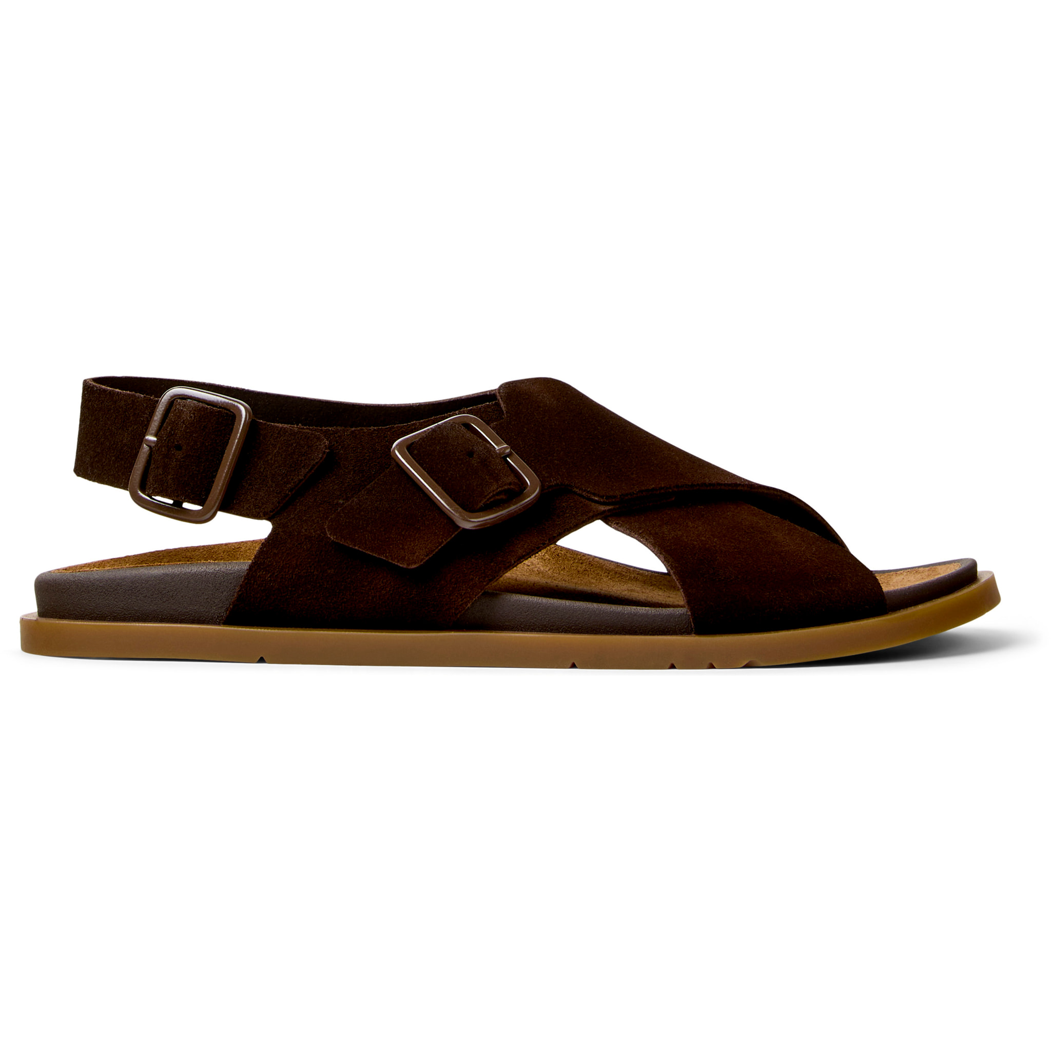 Sandalias - CAMPER Lluc Sandal - Marron - Cuero de gamuza