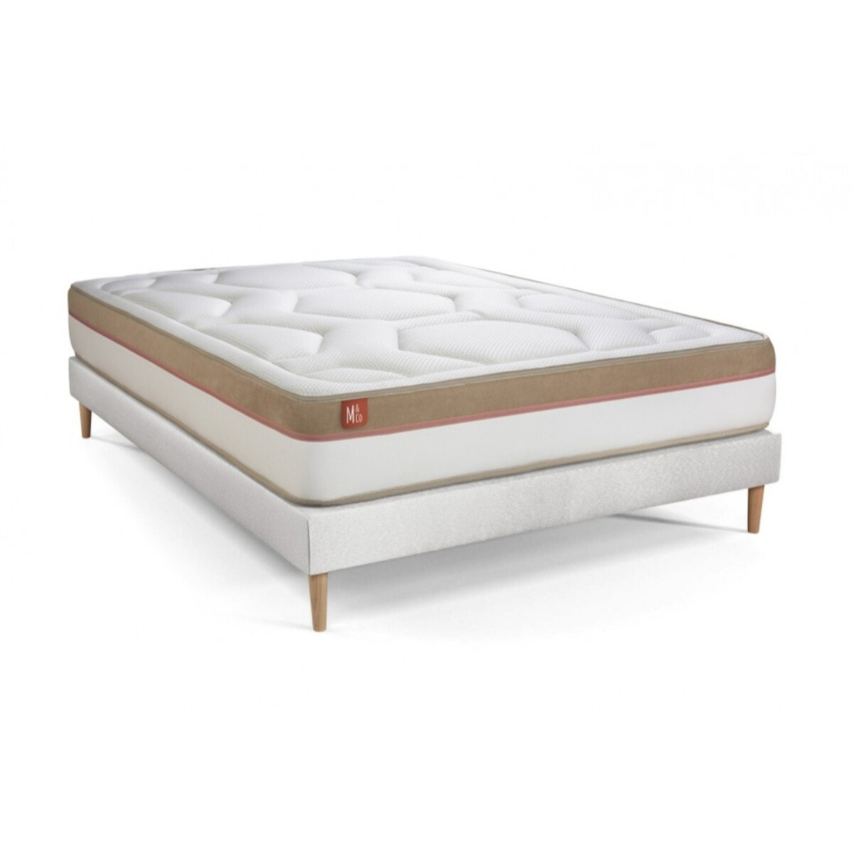 Ensemble LE COSY - Mémoire de forme - Ep. 30 + sommier kit Blanc