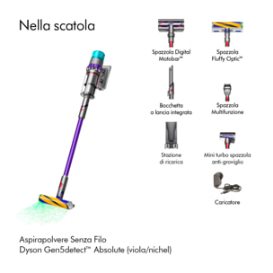 Aspirapolvere senza filo Dyson Gen5detectᵀᴹ Absolute (viola/nichel) | Nuovo