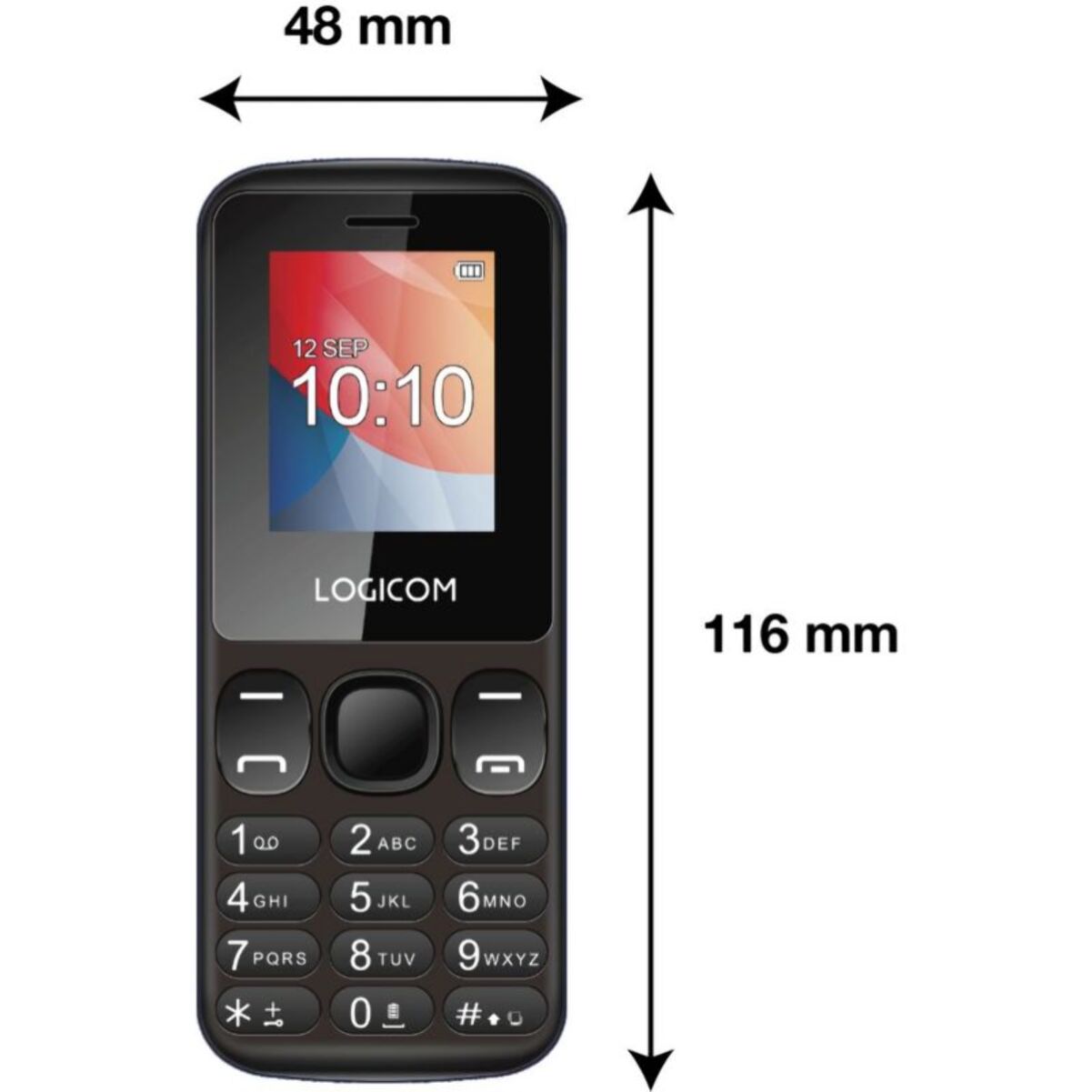 Téléphone portable LOGICOM Posh 186 Noir 2G