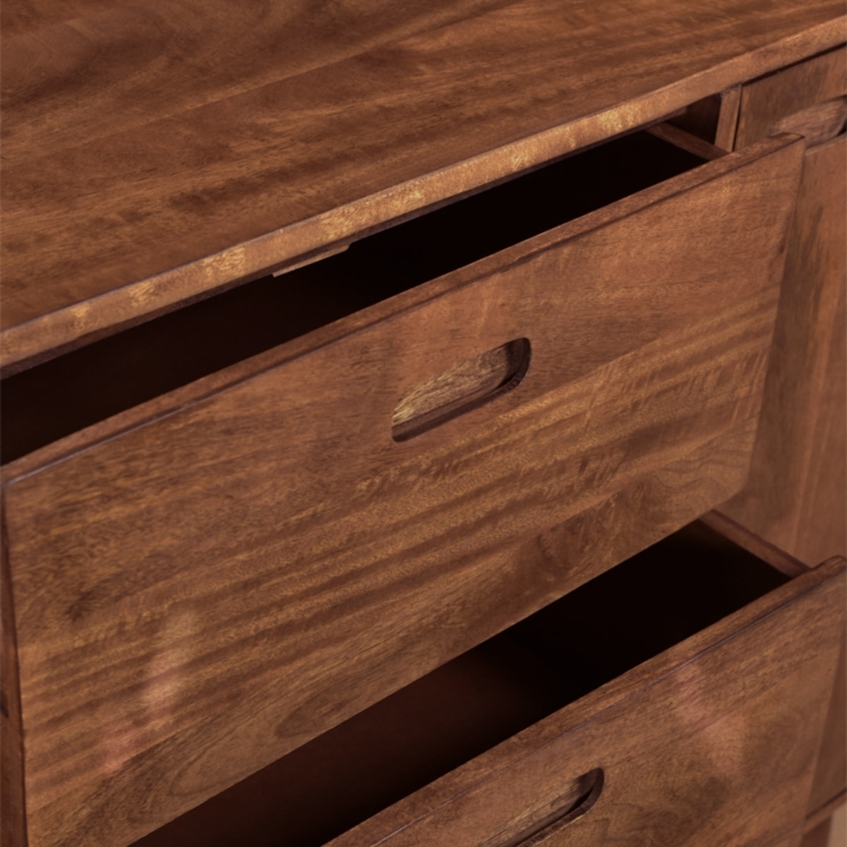 Buffet en bois massif 3 portes 3 tiroirs et détails dorés - Colombo