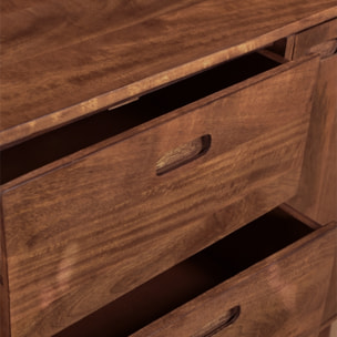 Buffet en bois massif 3 portes 3 tiroirs et détails dorés - Colombo
