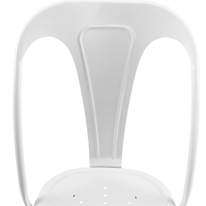 Lot de 2 chaises en métal blanc mat - Indus