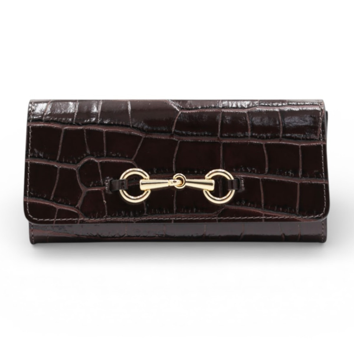 Cartera Cheval Firenze Grant Croc Marrón Oscuro