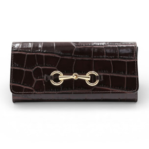 Cartera Cheval Firenze Grant Croc Marrón Oscuro