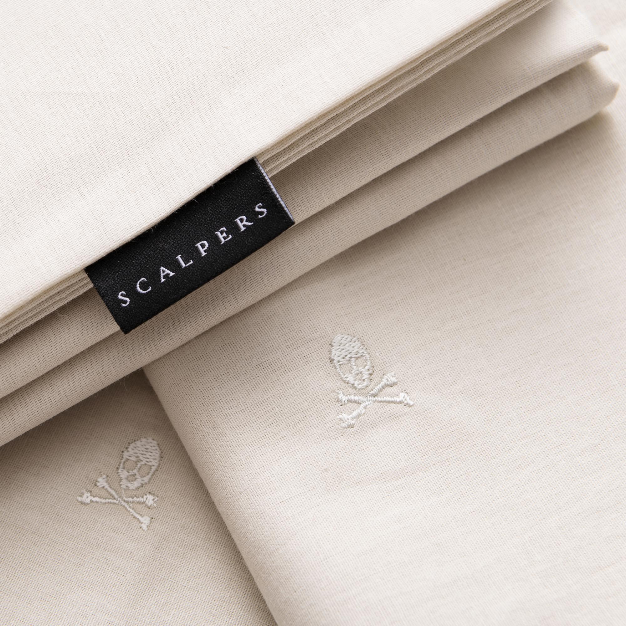 Set cama 4pc (sábana bajera 150x200+28cm + sábana encimera 230x270cm + 2 fundas almohada 50x85cm) 100% algodón beige scalpers home