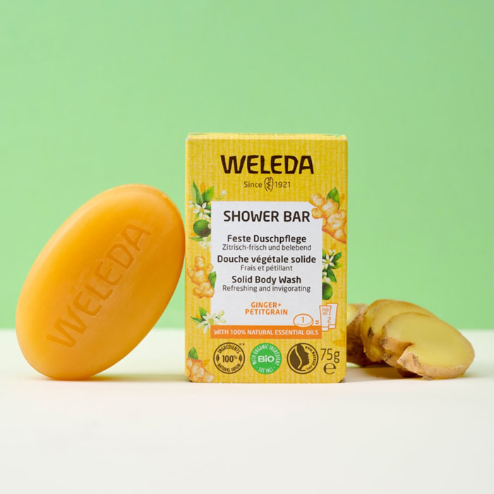 WELEDA - Douche végétale solide Gingembre & Petitgrain - 75 g