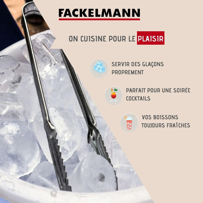 Lot de 2 pinces à nourriture, à glaçons inox FM Professional Boissons