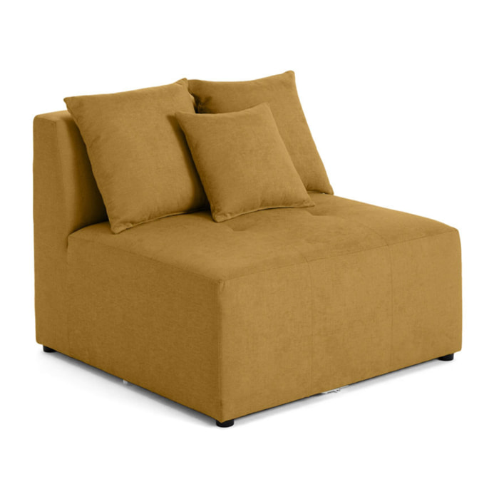 Amalfi - module d'assise sans accoudoirs - 1 place - en tissu - Jaune