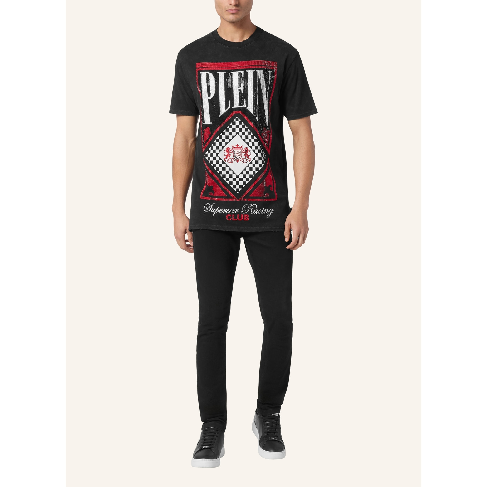 PHILIPP PLEIN T-Shirt Round Neck RACING