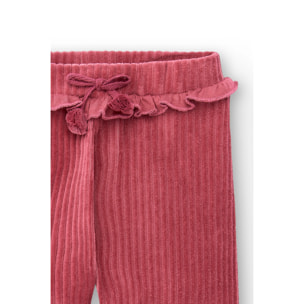 Pantaloni Da Bambino In Velluto A Coste Rosa