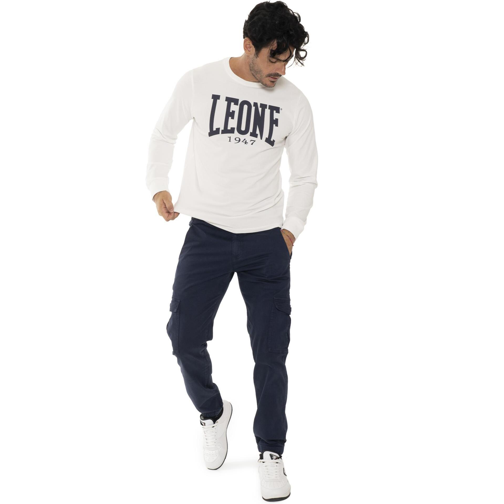 Pantalone cargo da uomo con tasconi ed elastico al fondo Leone 1947 Soft Basic