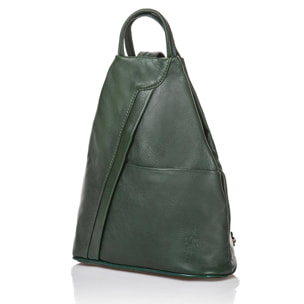 Borsa Donna in vera pelle Made in Italy colore Verde dimensioni cm 31x35x12