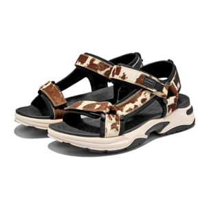 Sandalias Deportivas de Mujer con Estampado de Vaca