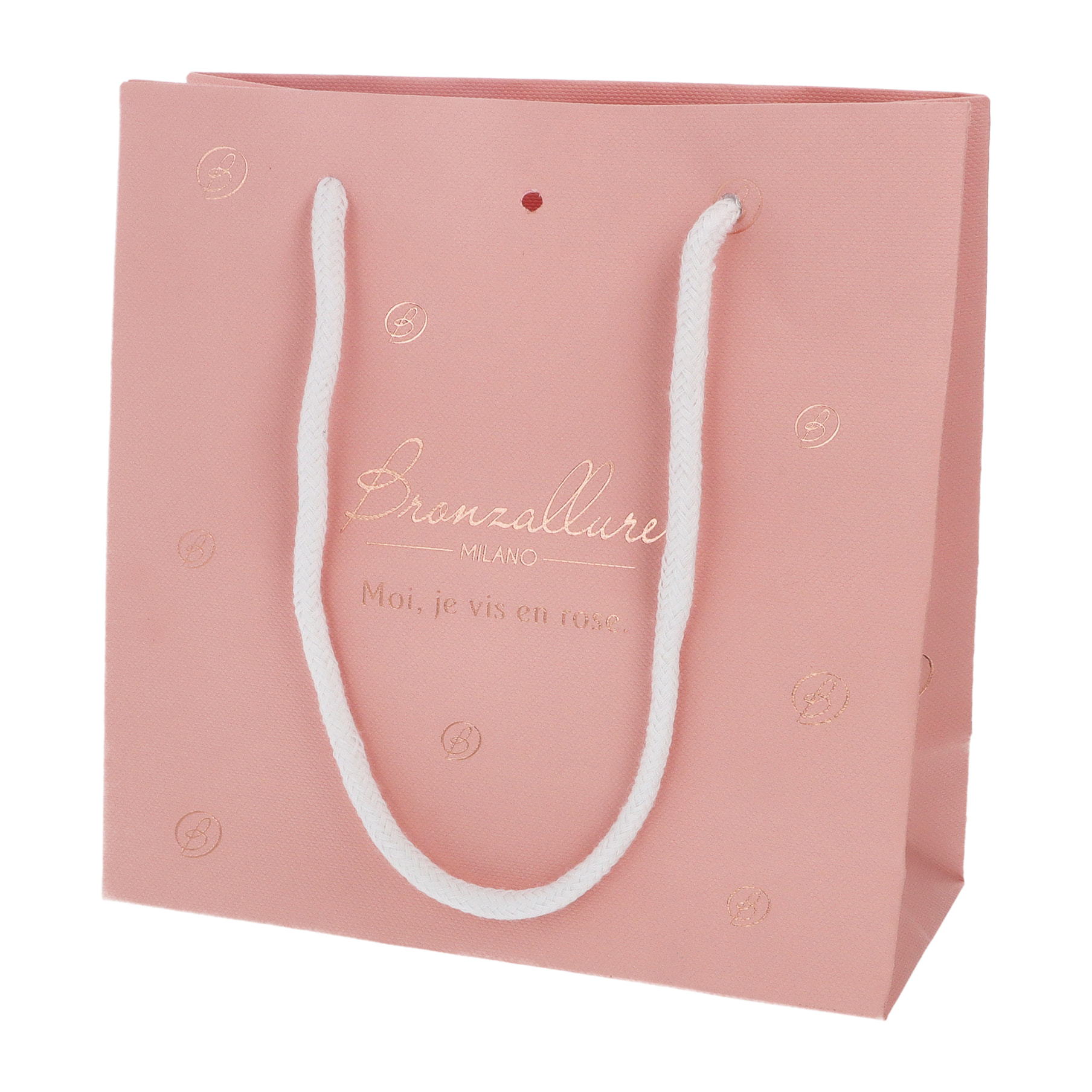 Sacchetto Regalo Bronzallure - Rosa - 24.5x24.5x8 cm