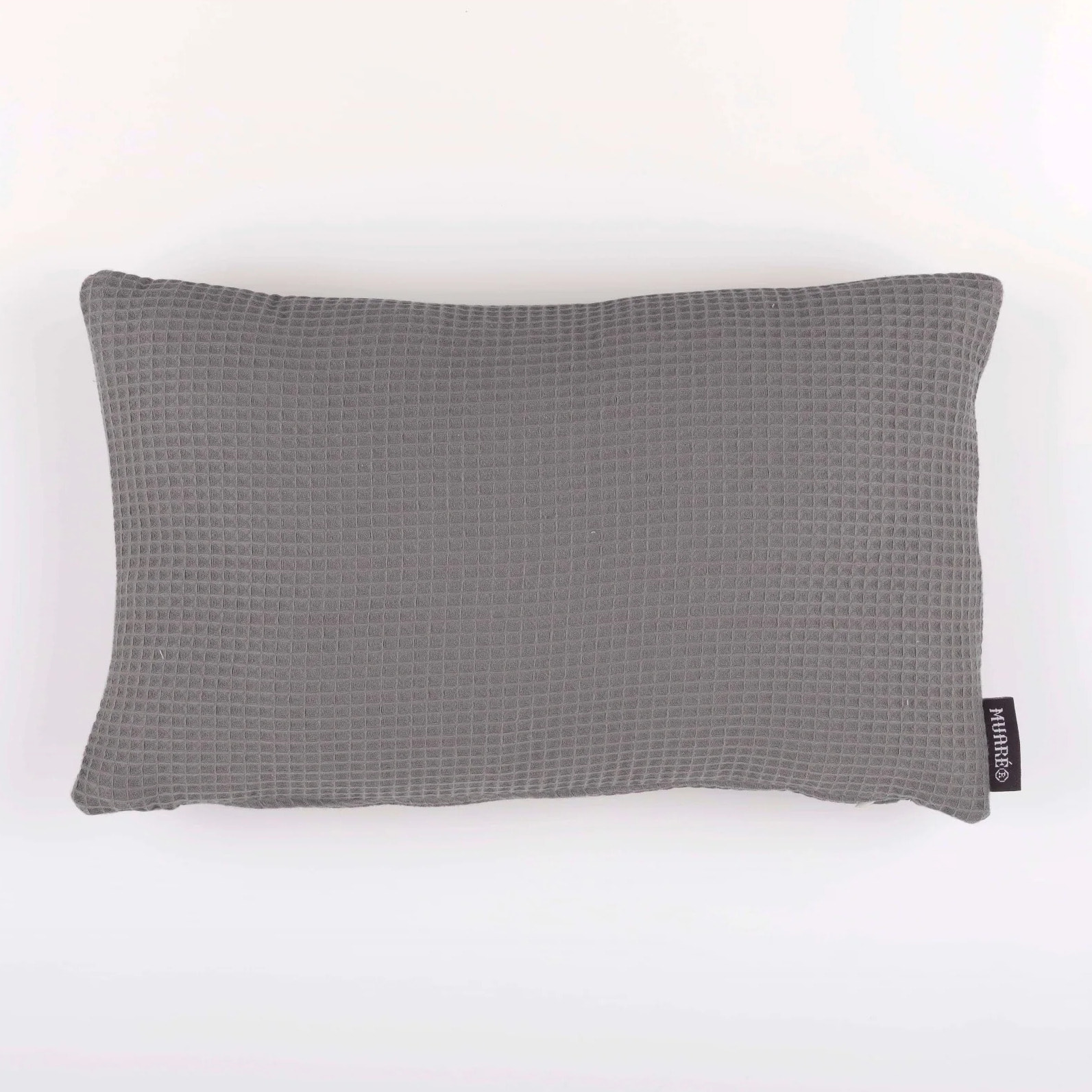Housse de coussin Waffle Titane 30x50 cm