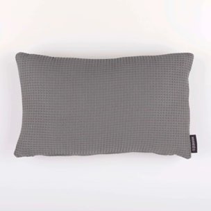 Housse de coussin Waffle Titane 30x50 cm