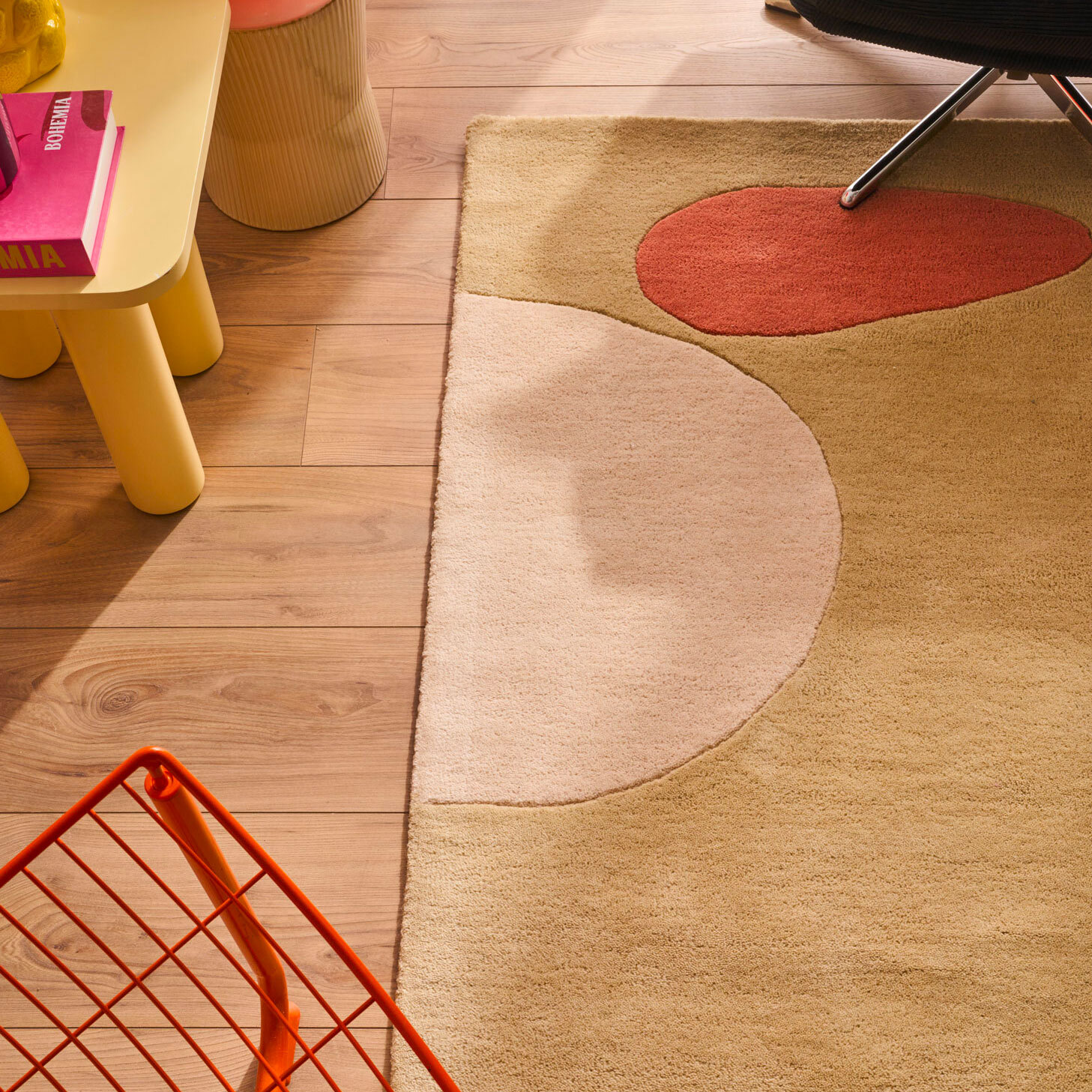 PANTONE - Tapis en laine fait main NUAGE SUCRE pastel