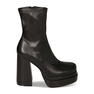 Botines plataforma negro tacón 9 cm