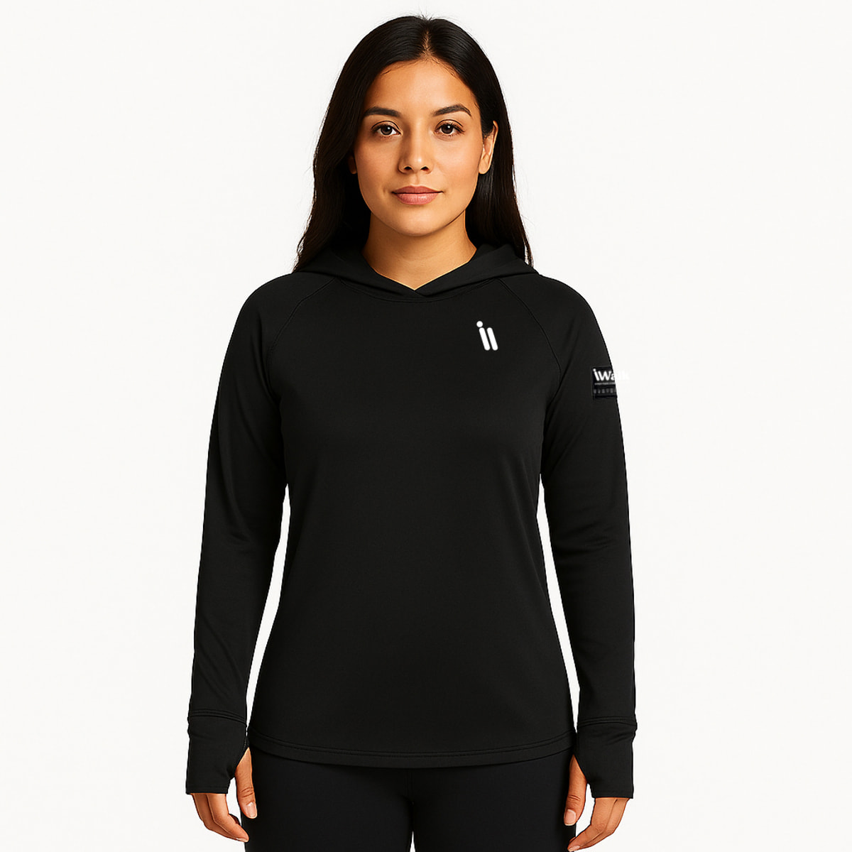 Felpa iwalk EcoRun Tech da donna in nero