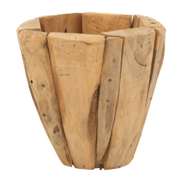 J-Line cache-pot Jack - bois - naturel - small - Ø 30 cm