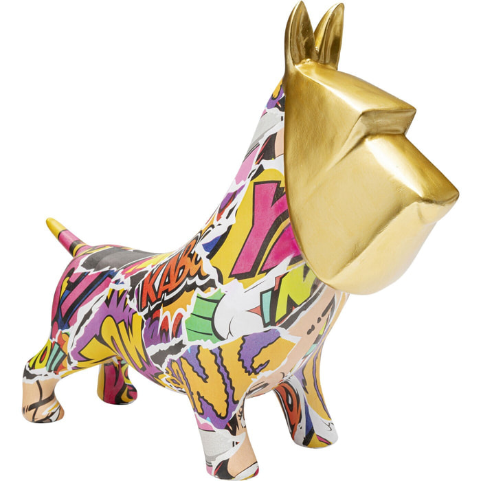 Tirelire chien doré graffiti Kare Design