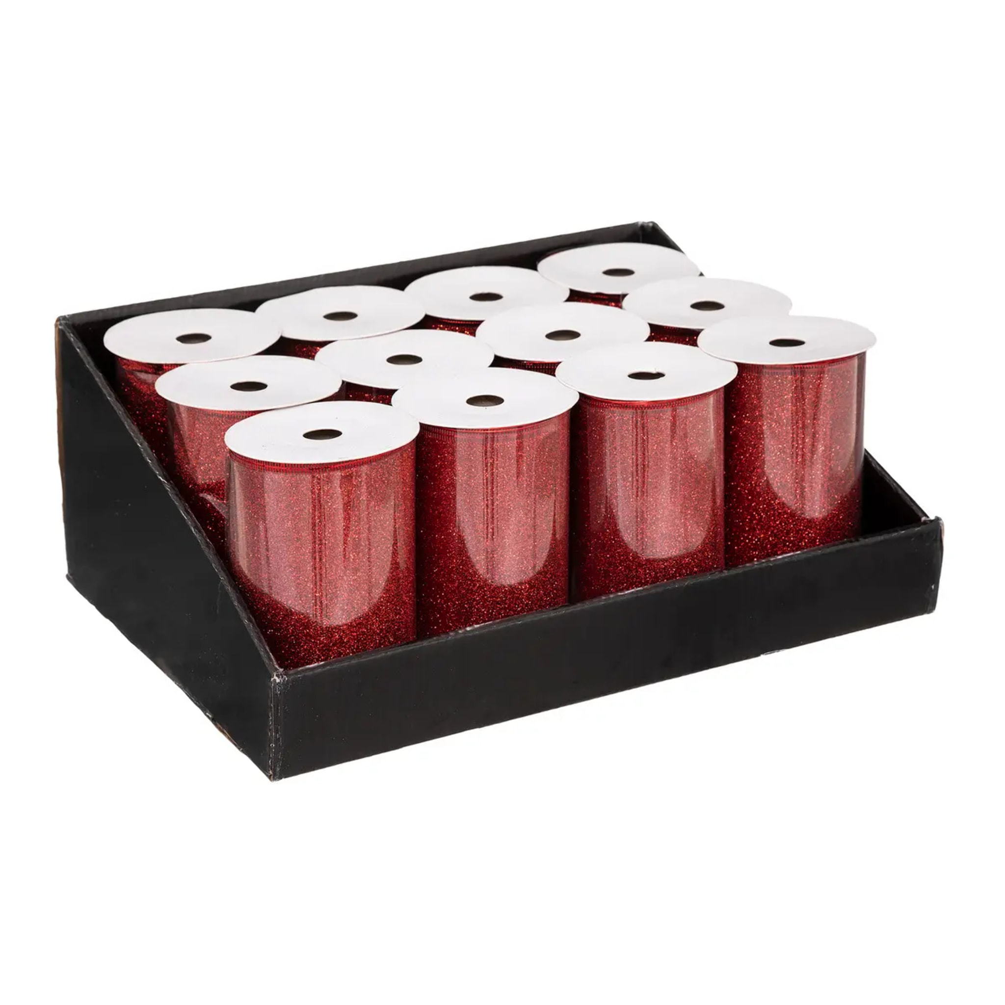 Guirlande ruban 12cmx5 m rouge